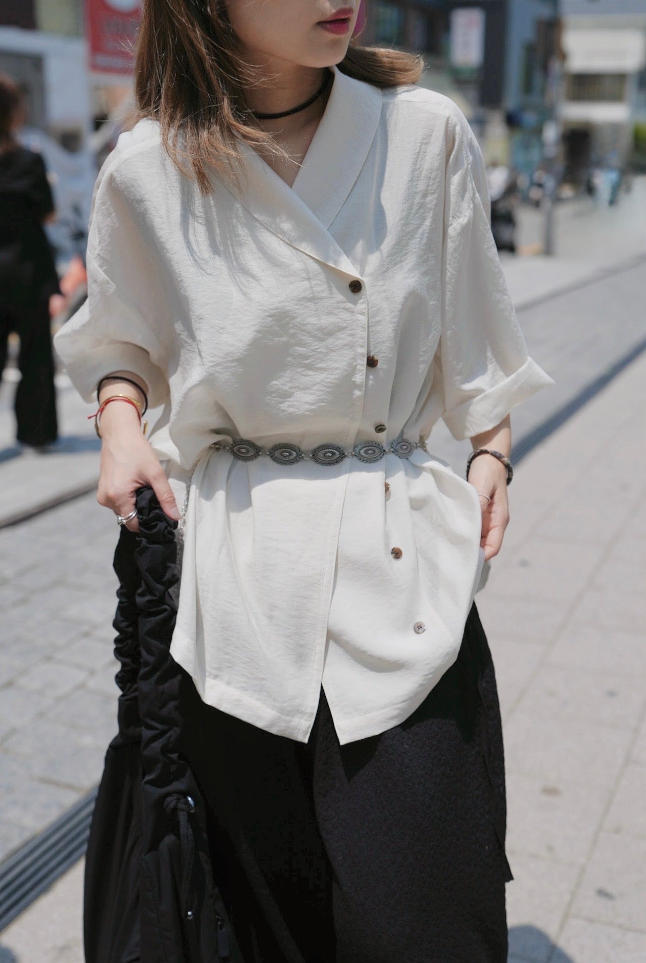 MZ761 CRINKLE KIMONO BLAZER