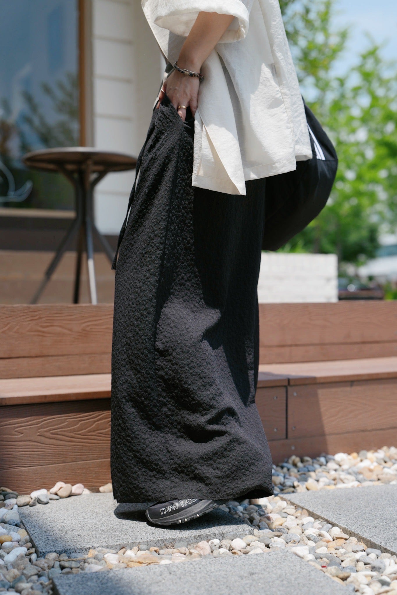 MZ770 JACQUARD WIDE LEG PANTS