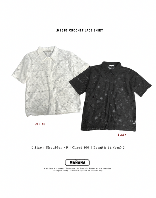 MZ510 CROCHET LACE SHIRT