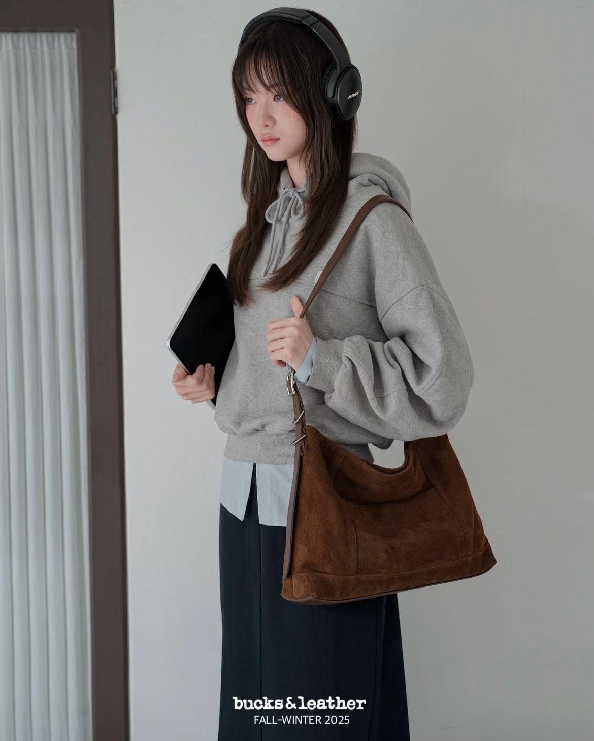 MZ847 LEATHER SQUARE TOTE BAG / 5 COLORS