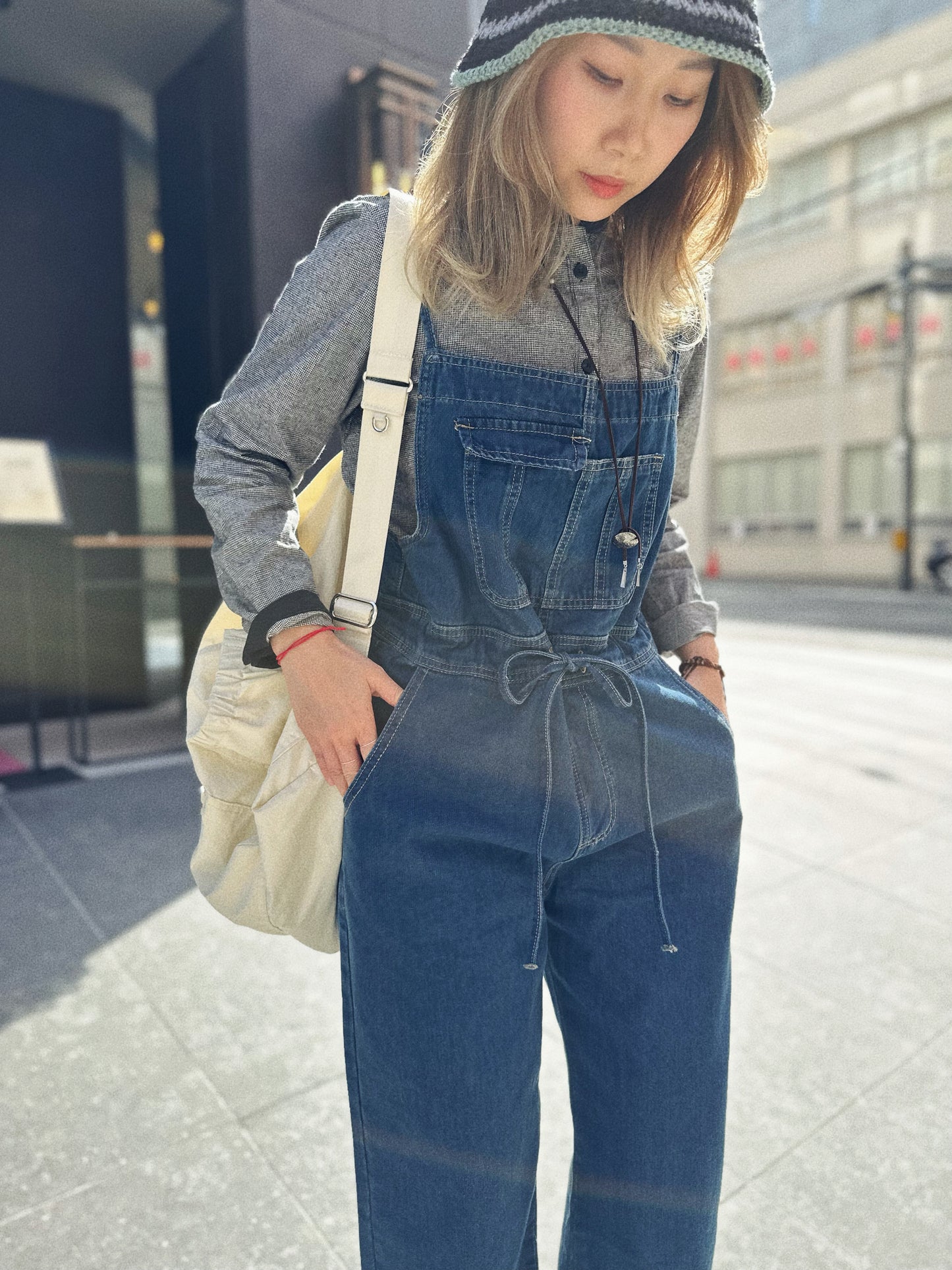 MZ-119 Contrasted Plaid Shirt