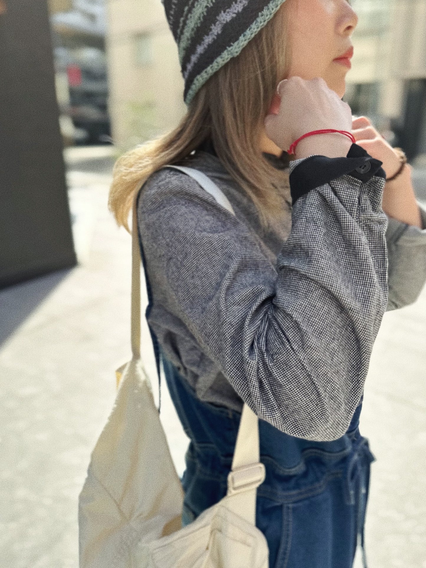 MZ-119 Contrasted Plaid Shirt