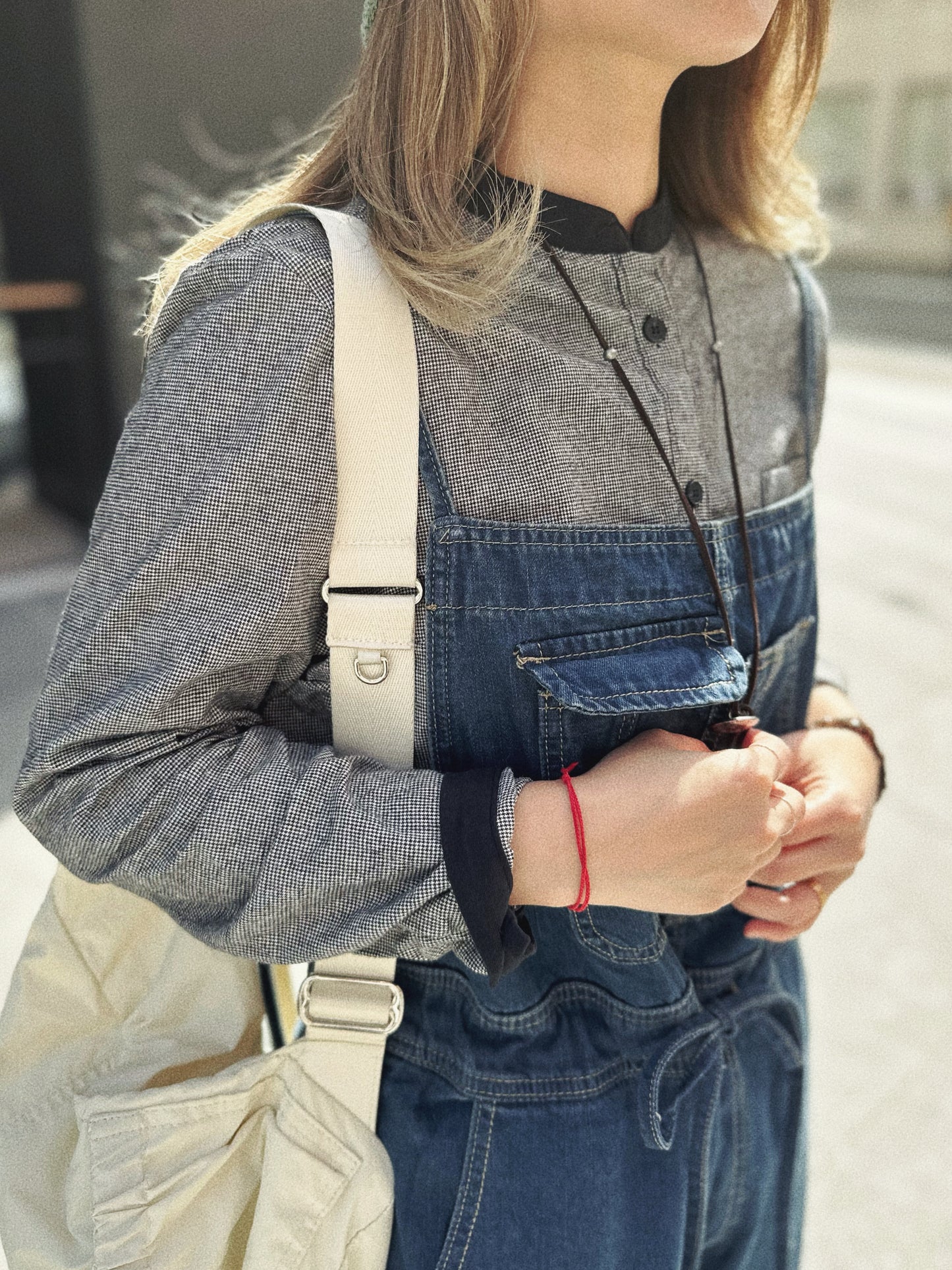 MZ-119 Contrasted Plaid Shirt