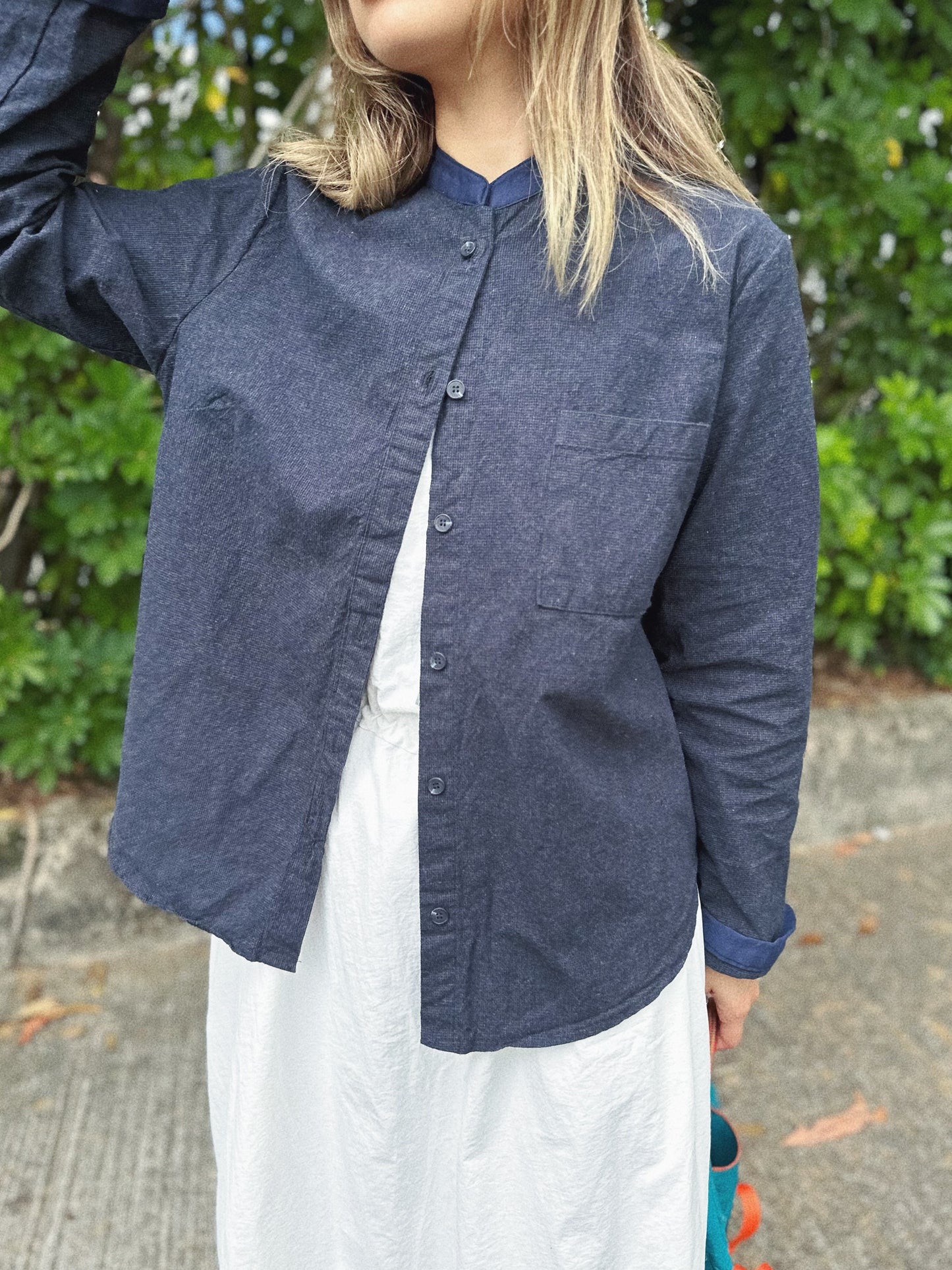 MZ-119 Contrasted Plaid Shirt
