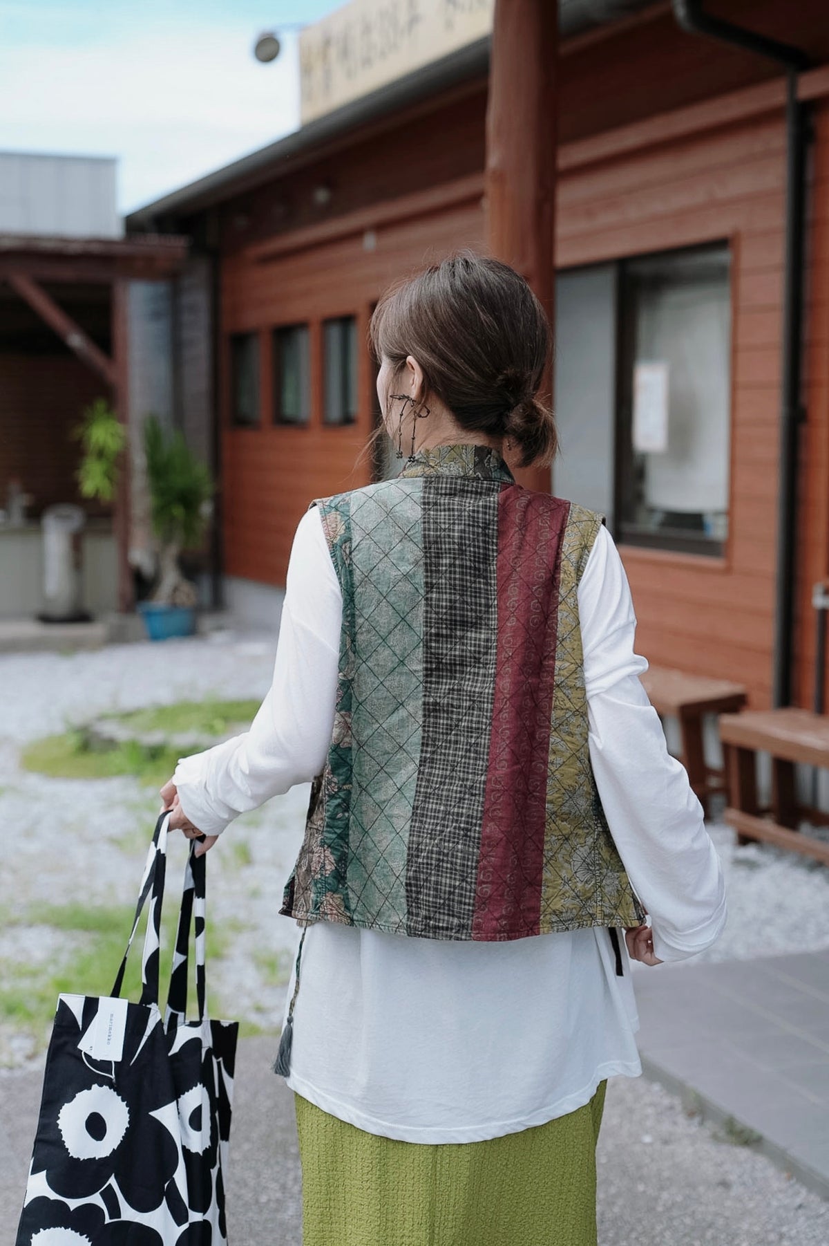 MB049B KIMONO PATCHWORK VEST