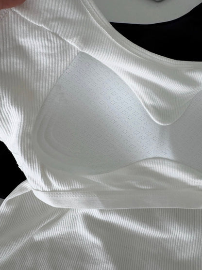 MB008 RIBBED PADDED TOP