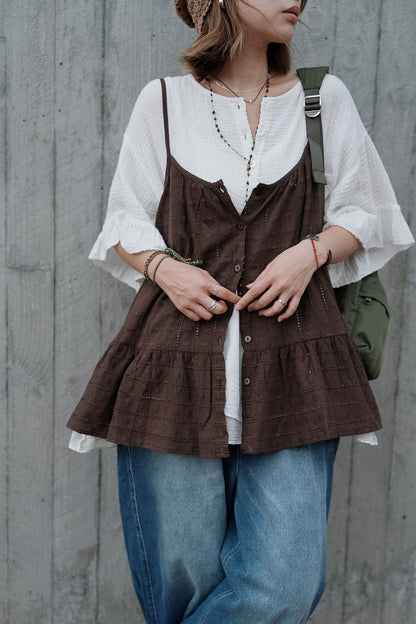 CB135 LADDER LACE TOP