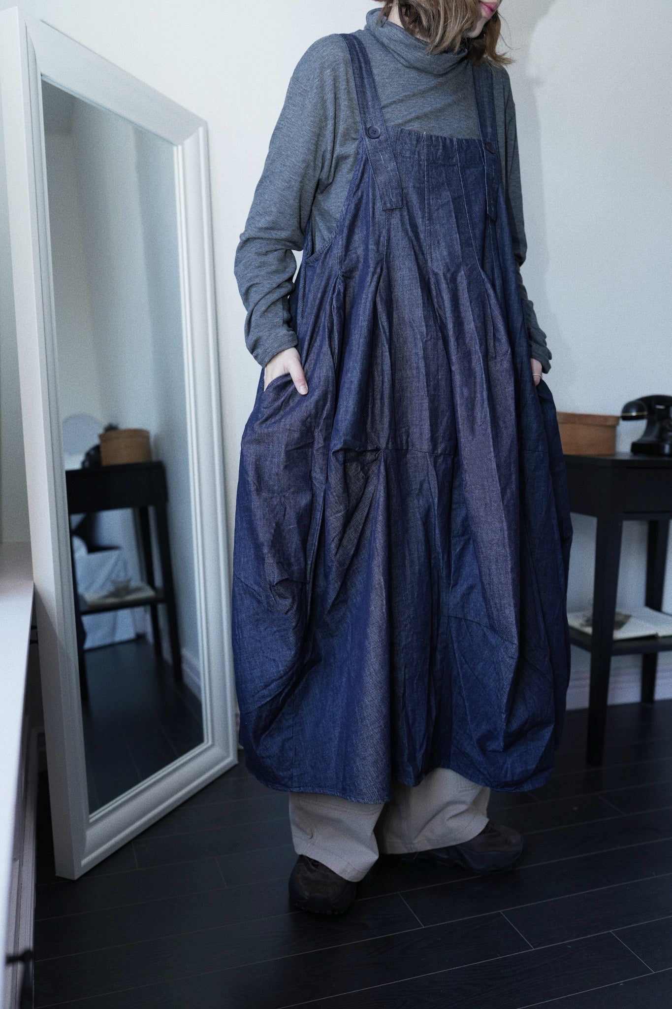 MZ931 3D-CUT WORKER ONE PIECE DRESS