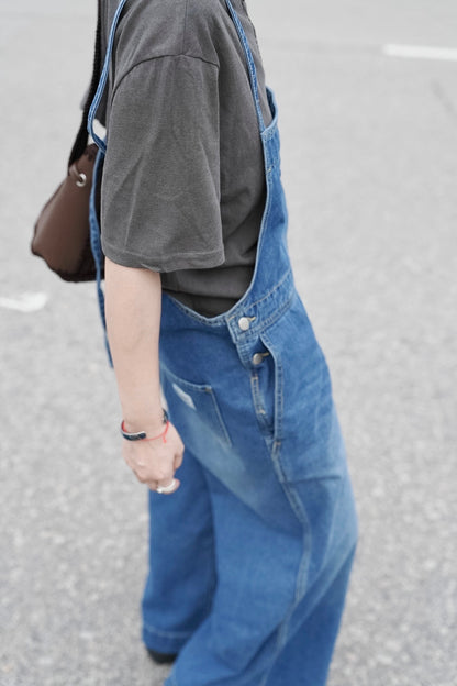 MB007 BAGGY DENIM OVERALL