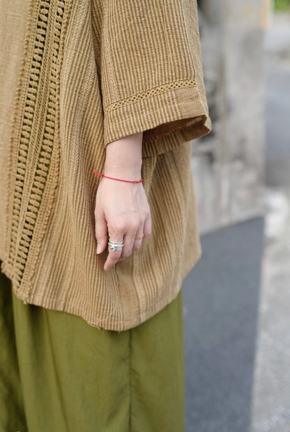 NA471 INDIAN WOVEN LACE PULLOVER