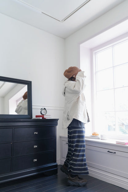 MZ938 DENIM TWILL BRUSHED HOODED COAT