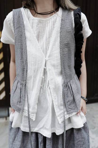 MZ994 2IN1 LACE VEST TOP