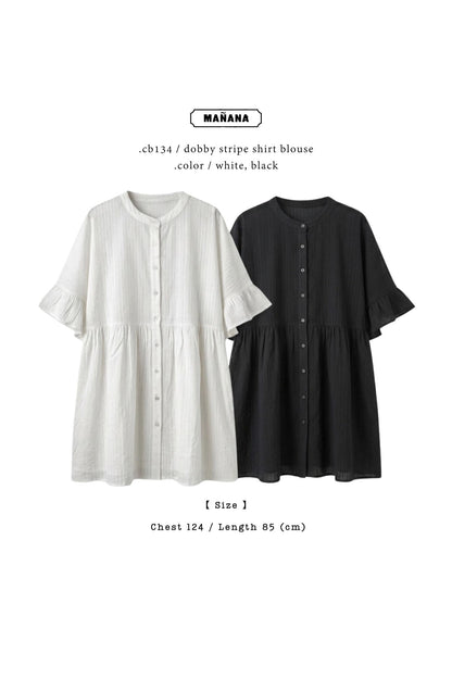 CB134 DOBBY STRIPE SHIRT BLOUSE