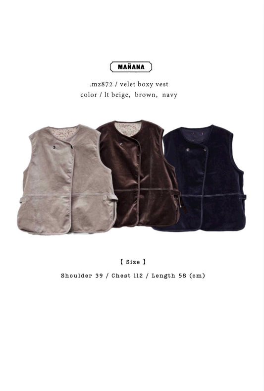 MZ872 VELET BOXY VEST
