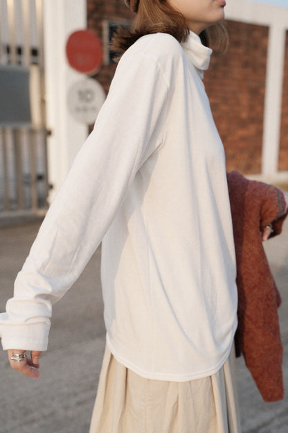 MZ918 TURTLE-NECK BRUSHED LONG TOP【 2件減-$20, 4件減-$50 】