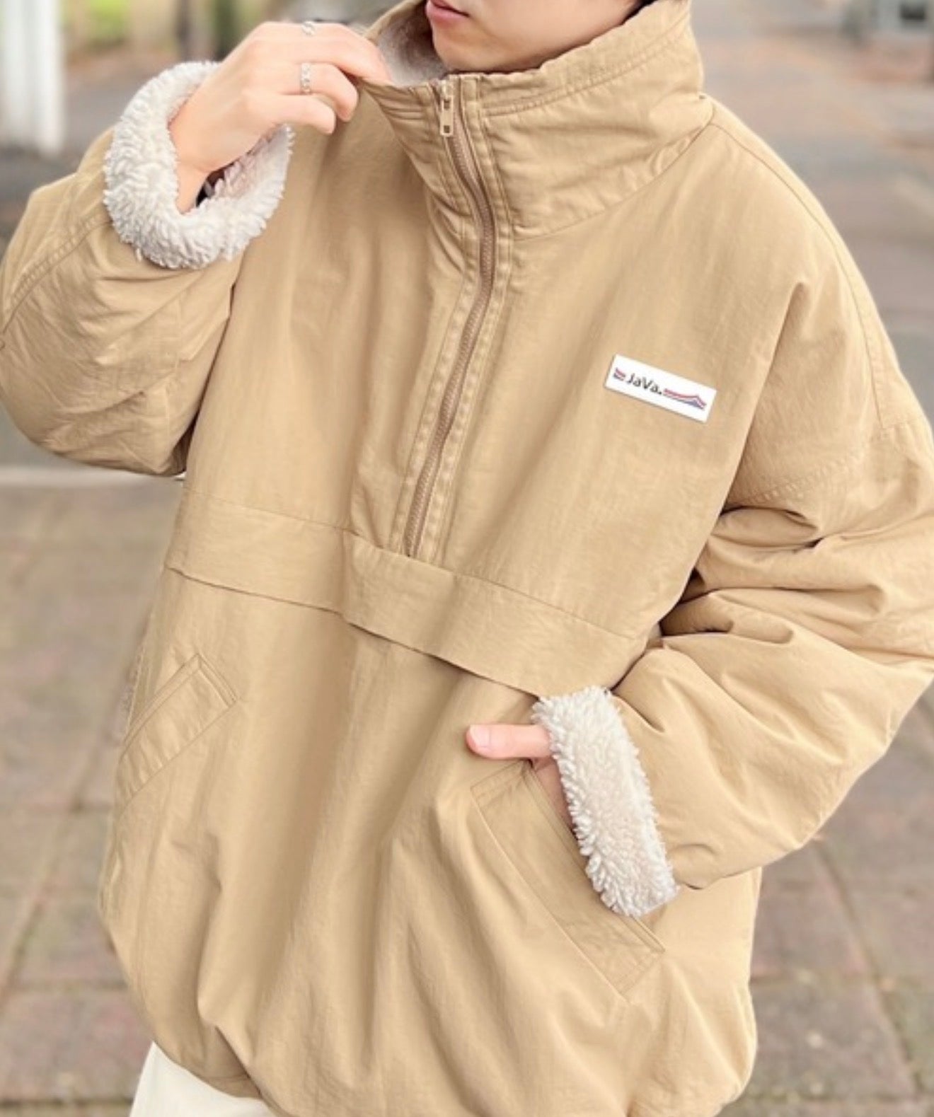 NA460 REVERSIBLE HALF ZIP BOA BLOUSON