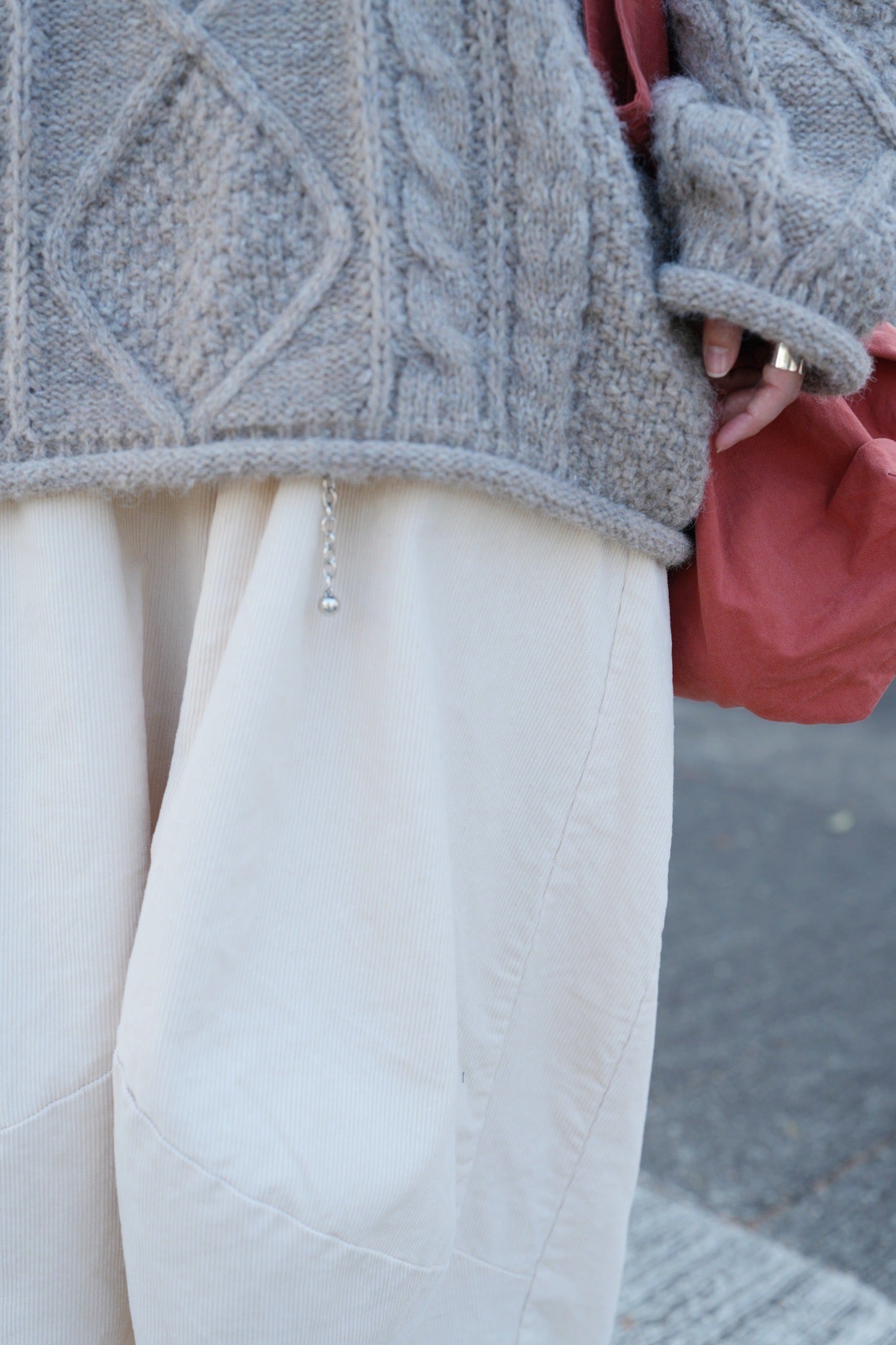 MZ915 CABLE KNIT WOOL TOP