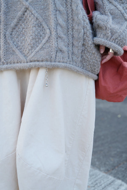 MZ915 CABLE KNIT WOOL TOP