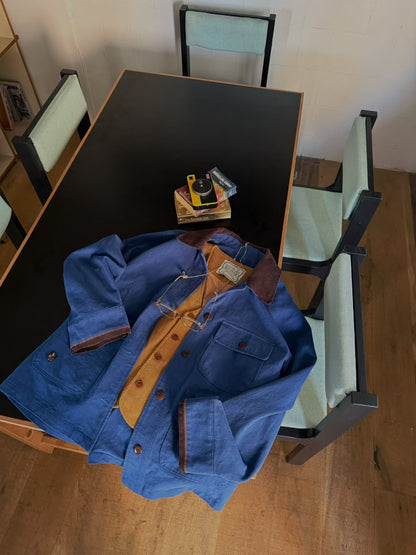 MZ848 CONTRASTED-COLLAR WORKER JACKET