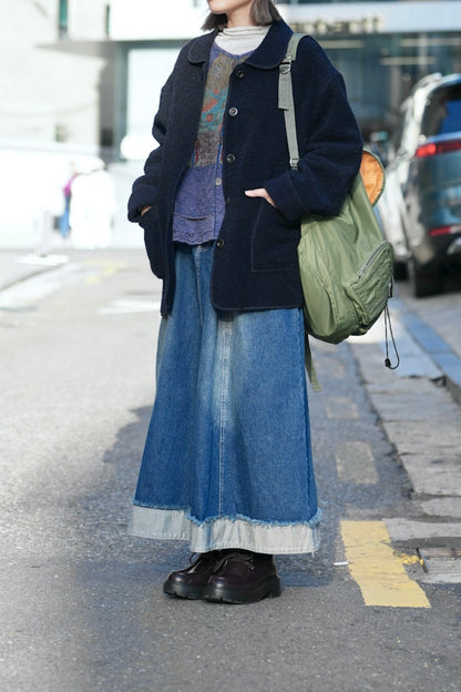 MZ882 ALPACA WOOL COAT