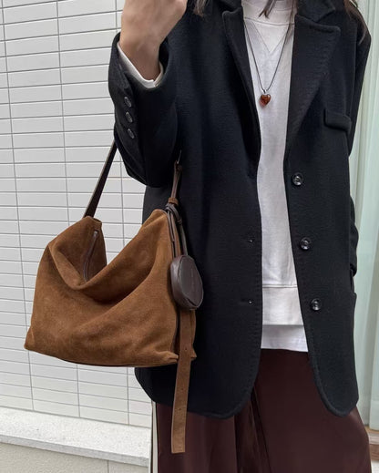 MZ951 ITALIAN HANDMADE LEATHER BOXY HOBO BAG / *9色