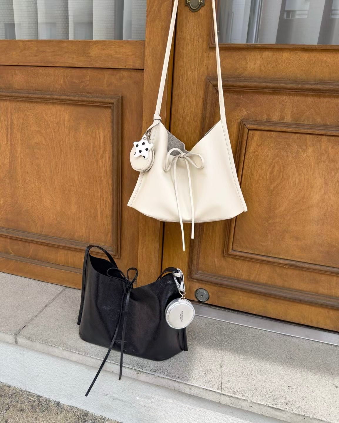 MB017 HANDMADE LEATHER FLAT CROSS BAG (斜孭+單肩款）