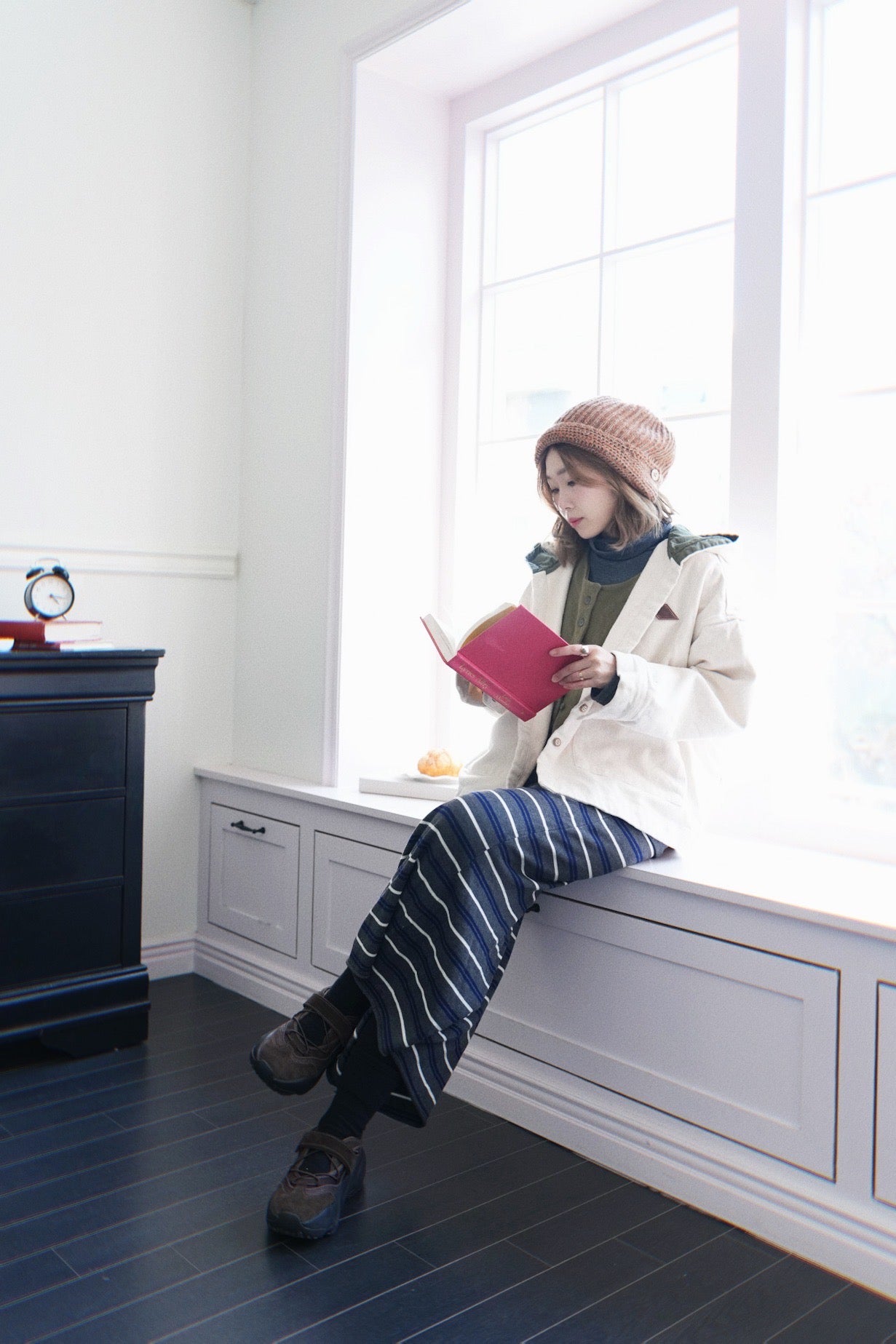 MZ938 DENIM TWILL BRUSHED HOODED COAT