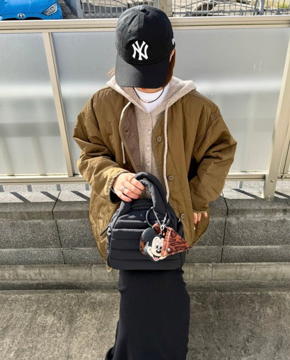 NA462 WAVY QUILTED MIDDLE COAT 【送$100】