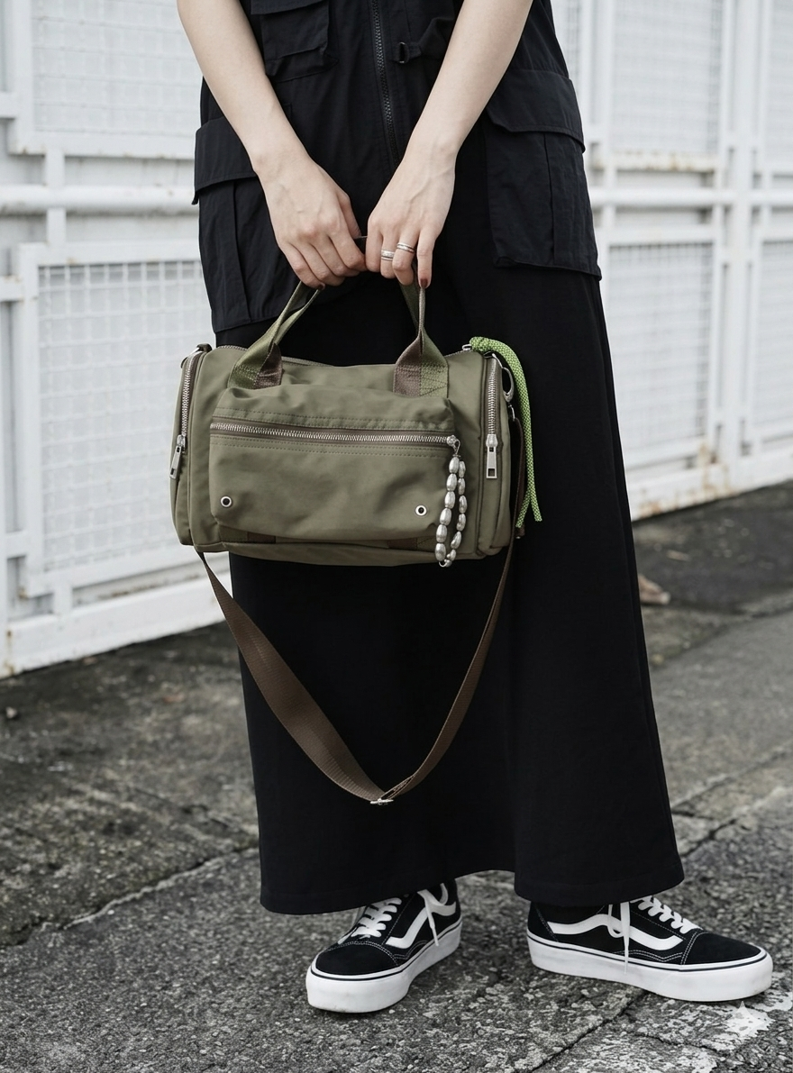 BEAMS x CTRL FREAK - MILITARY CHARM BOSTON BAG