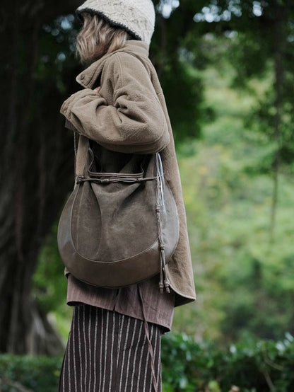 MZ899 KWANI CURVEE HOBO SUEDE BAG