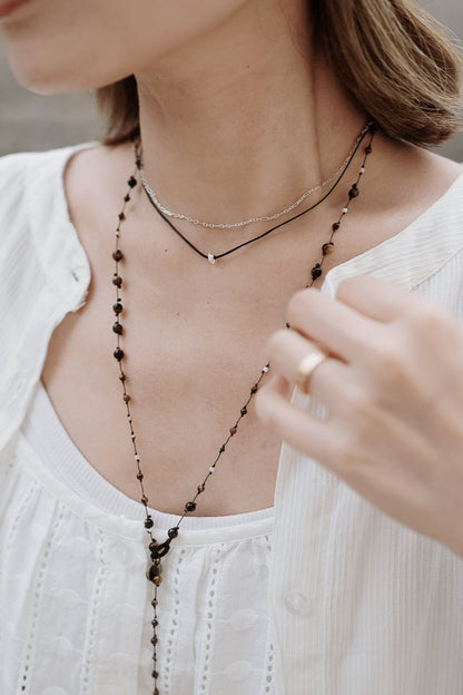 MB028 SILVER 925 LAYERING NECKLACE 〔 L'Heure Bleue 〕