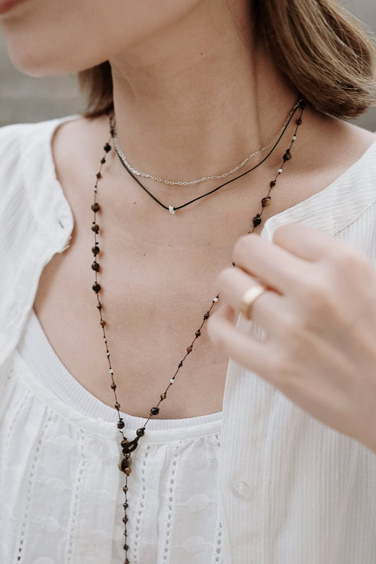 MB028 SILVER 925 LAYERING NECKLACE 〔 L'Heure Bleue 〕