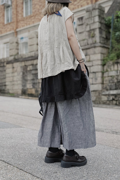 CB113 PINTUCK LACE TOP