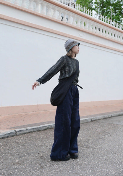 MZ861 ELASTIC WAIST CORDUROY PANTS