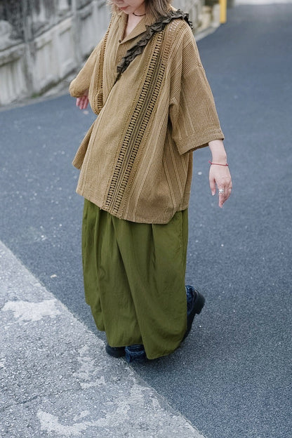 NA471 INDIAN WOVEN LACE PULLOVER