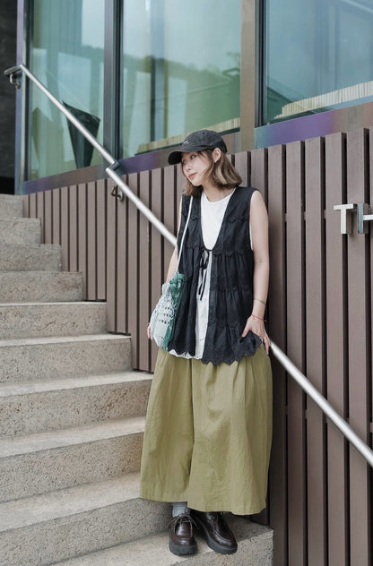 CB111 EMBROIDERY SLEEVELESS TOP