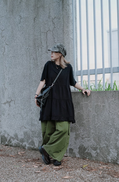 CB100 SEERSUCKER LAYER DRESS
