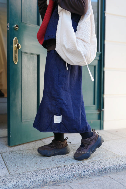 MZ925 1+1 PADDED DENIM VEST WITH SKIRT SET