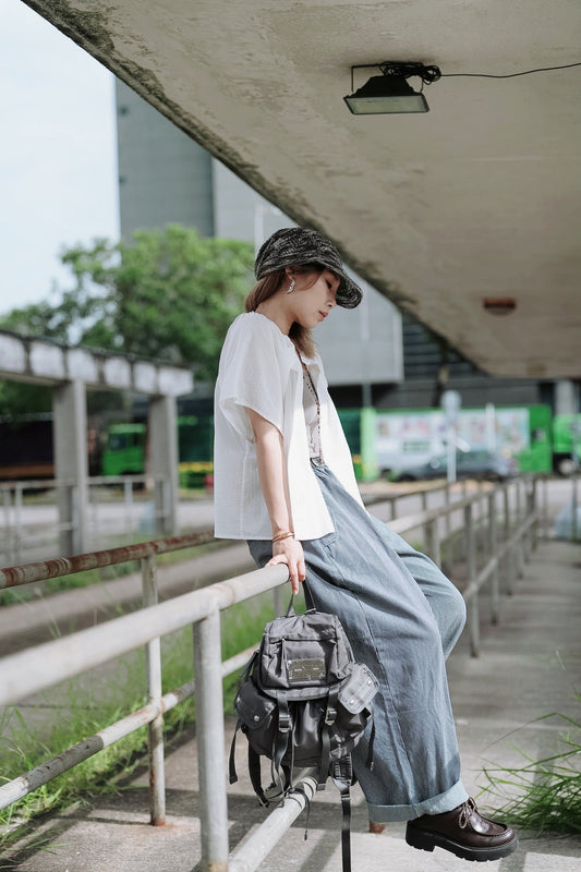 MB005 GATHERED NECK SMOCK BLOUSE