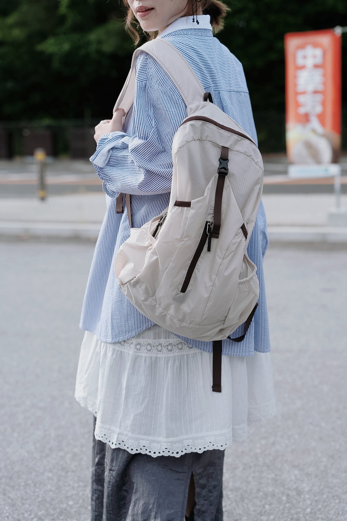 COCA POCKETABLE VERTICAL ZIPPER BACKPACK