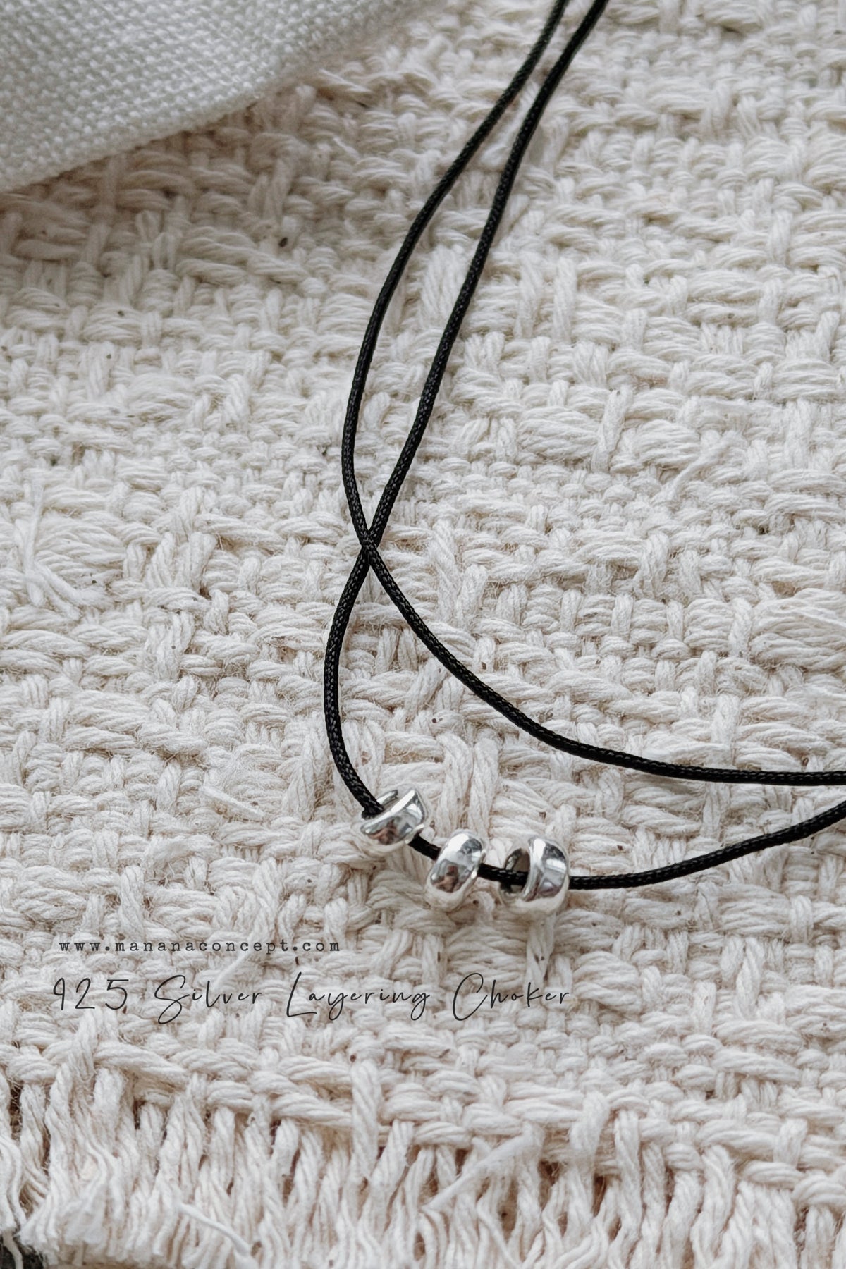 MB029 SILVER 925 LAYERING CHOKER 〔 L'Heure Bleue 〕