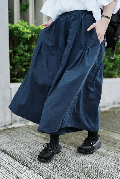 MB011 PLEATED LINEN CULOTTES