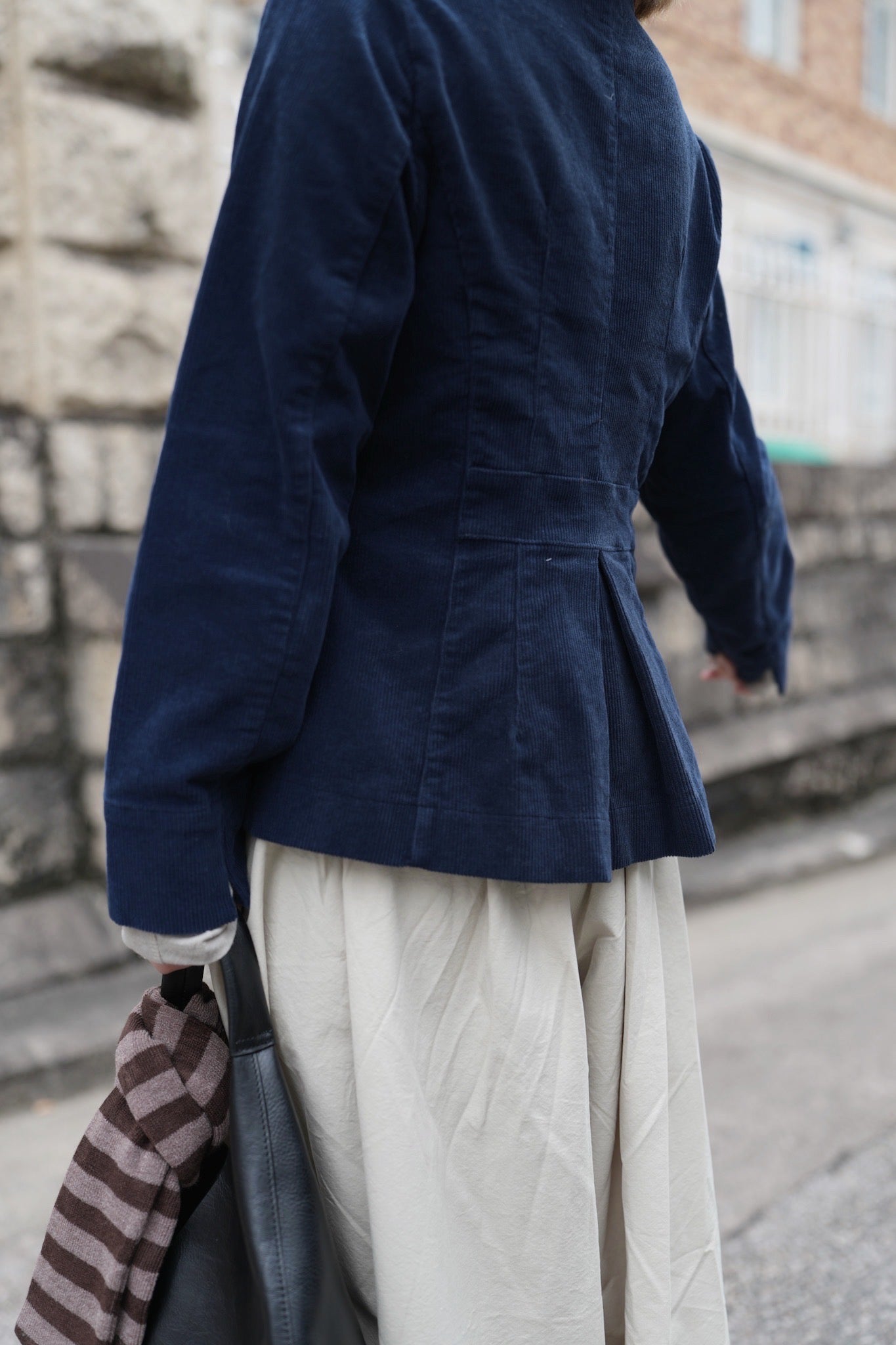 MZ892 STAND COLLAR CORDUROY JACKET