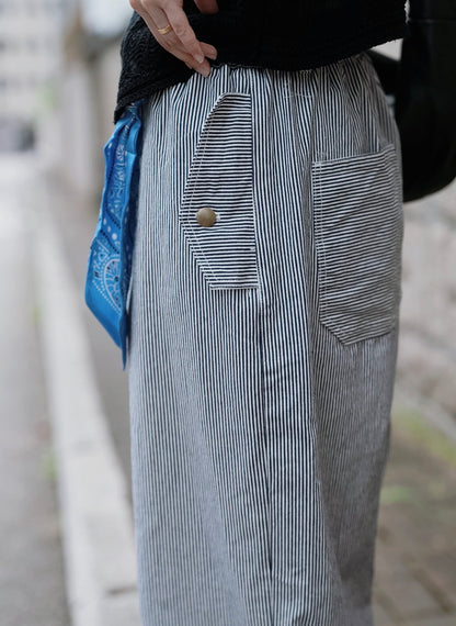 CB129 HICKORY STRIPE DENIM PANTS