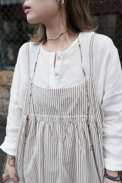 CB102 2WAY STRIPED LAYER DRESS