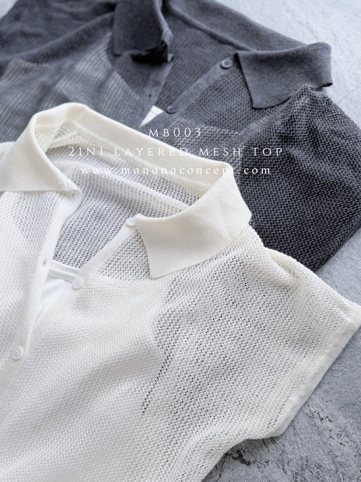 MB003 2IN1 LAYERED MESH TOP