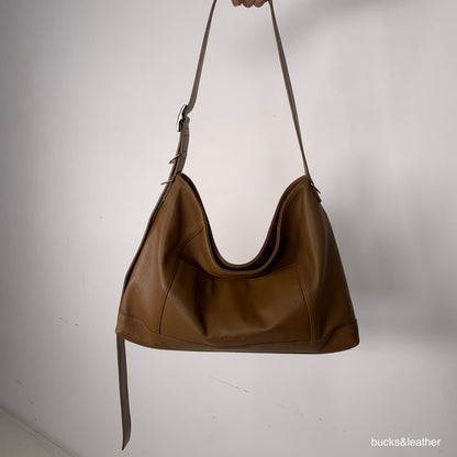 MZ847 LEATHER SQUARE TOTE BAG / 5 COLORS