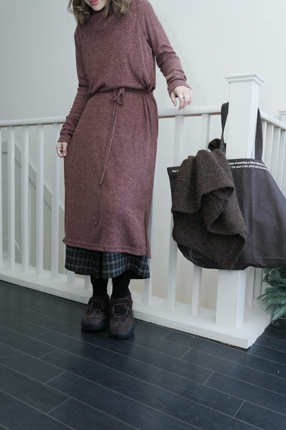 MZ937 SUEDE PLAID SKIRT PANTS