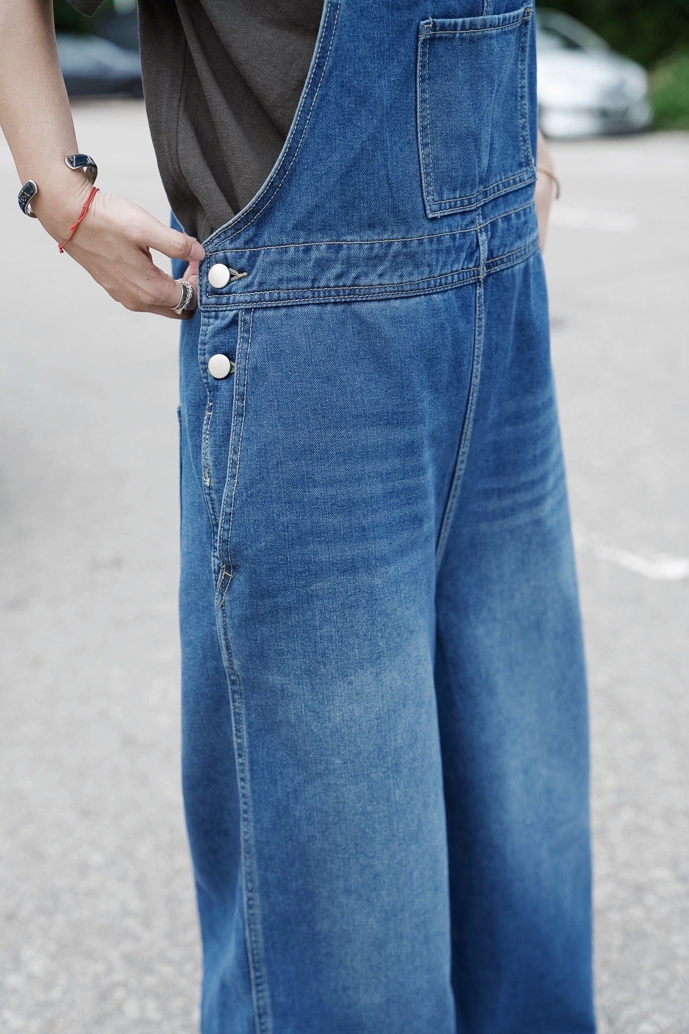 MB007 BAGGY DENIM OVERALL
