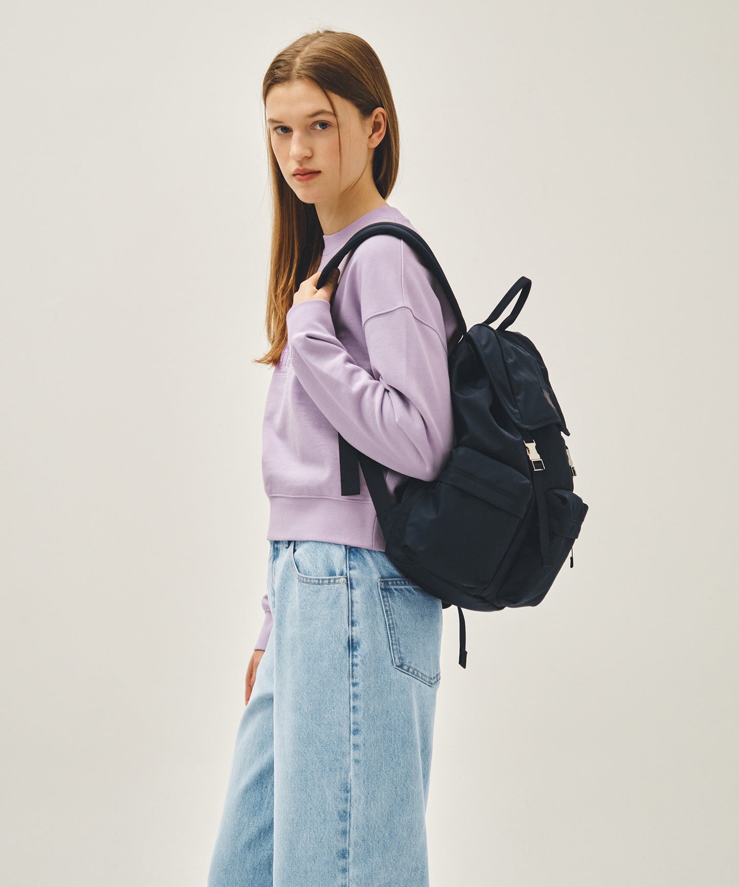 MARITHÉ + FRANҪOIS GIRBAUD - CLASSIC LOGO METAL BUCKLE BACKPACK 【🈹55折❗️】